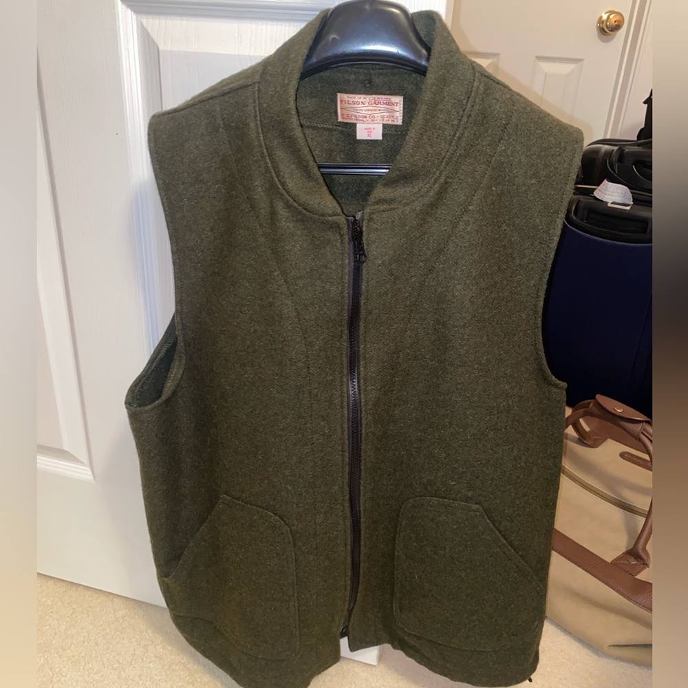 Filson Mackinaw size XL forest green vest liner